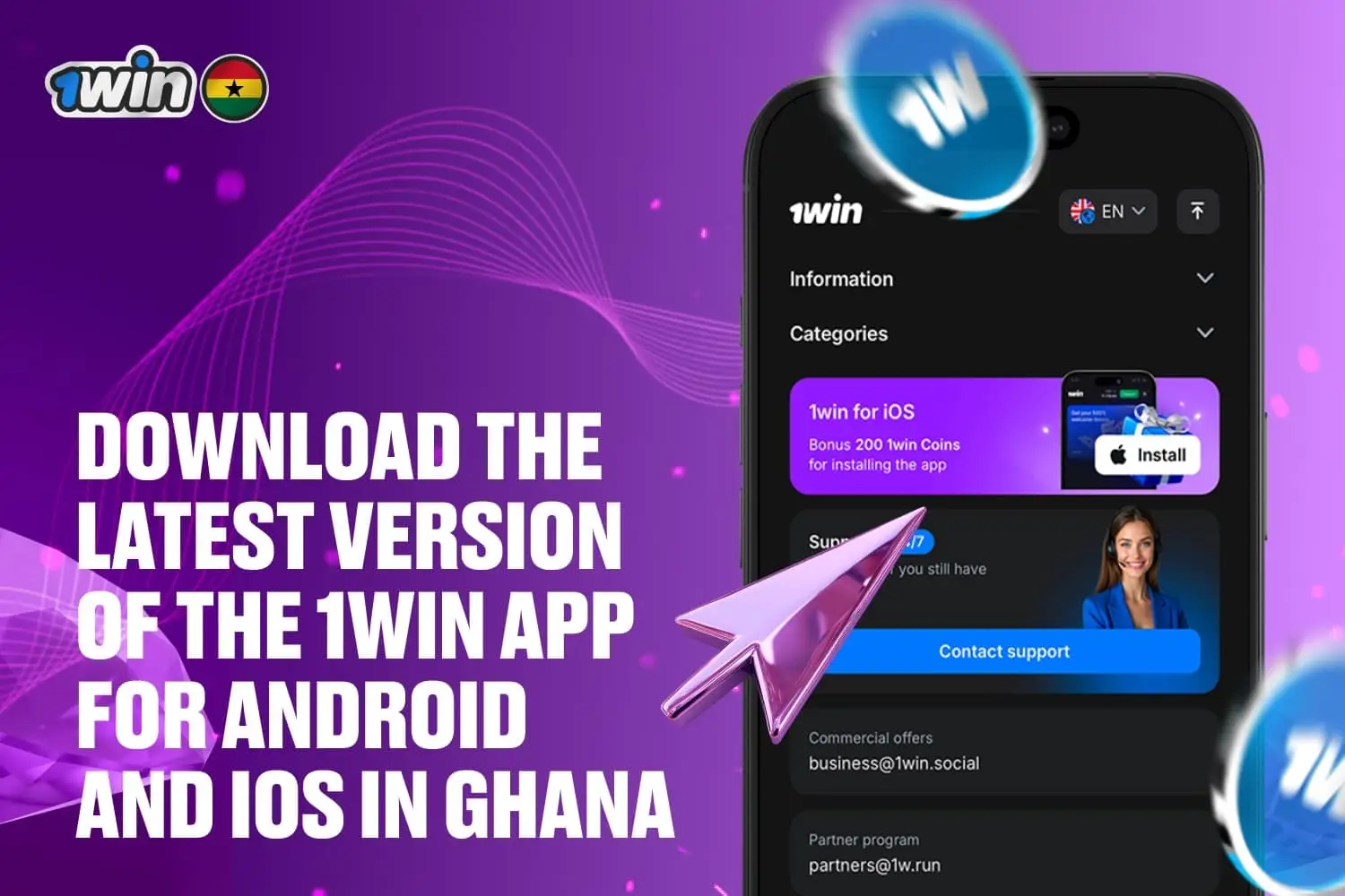 1win Ghana App: Download Latest APK for Android & iOS Version